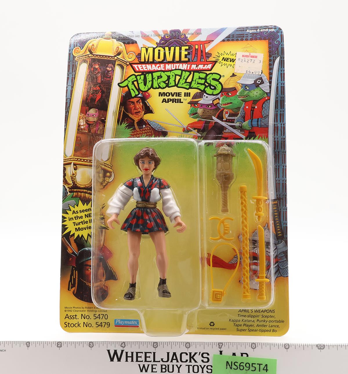 Movie III April Turtles TMNT 1992 Playmates Vintage Action Figure NEW SEALED
