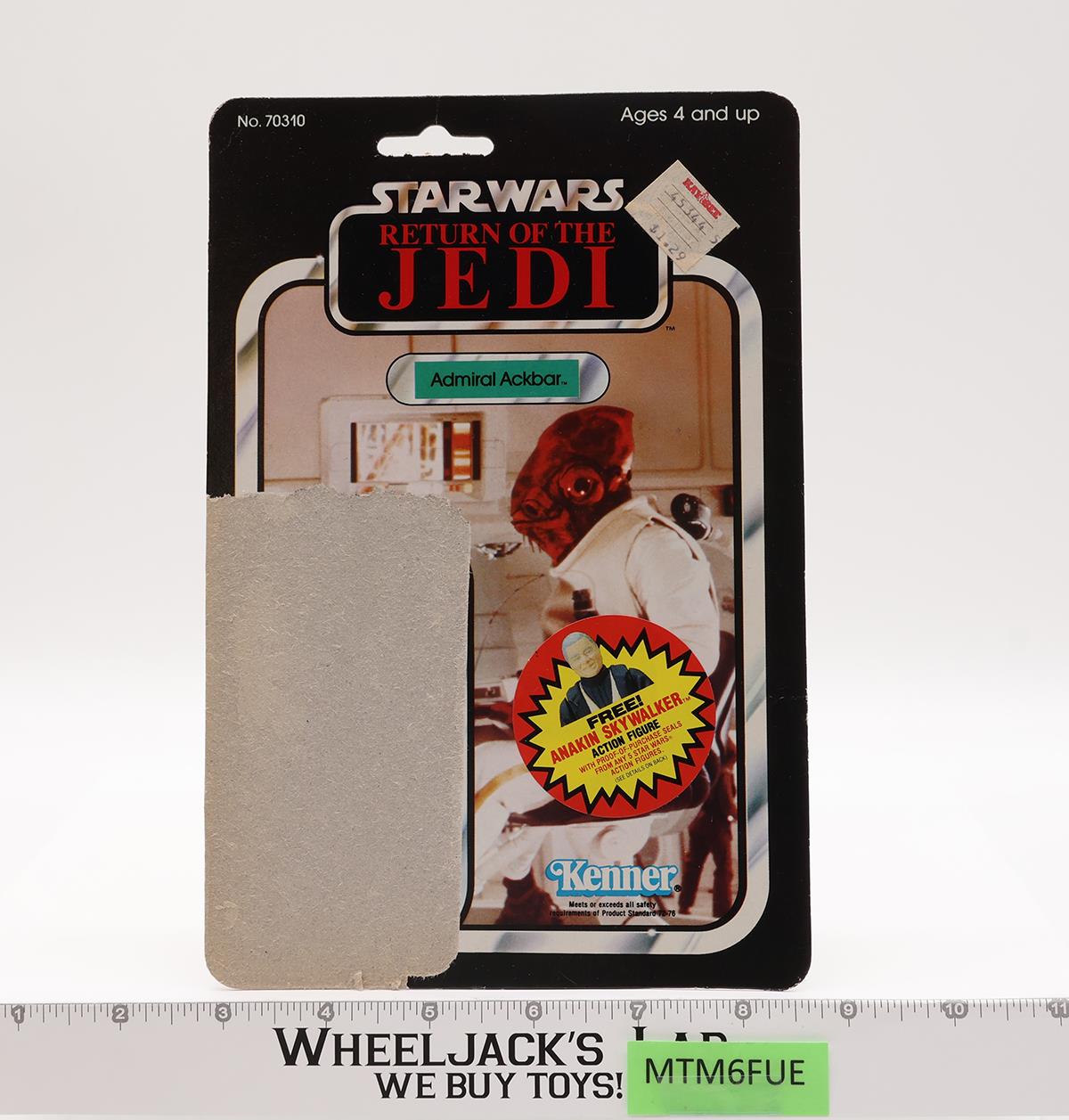 Admiral Ackbar Complete 65 Back-D ROTJ Star Wars Kenner 1983 NO REPRO