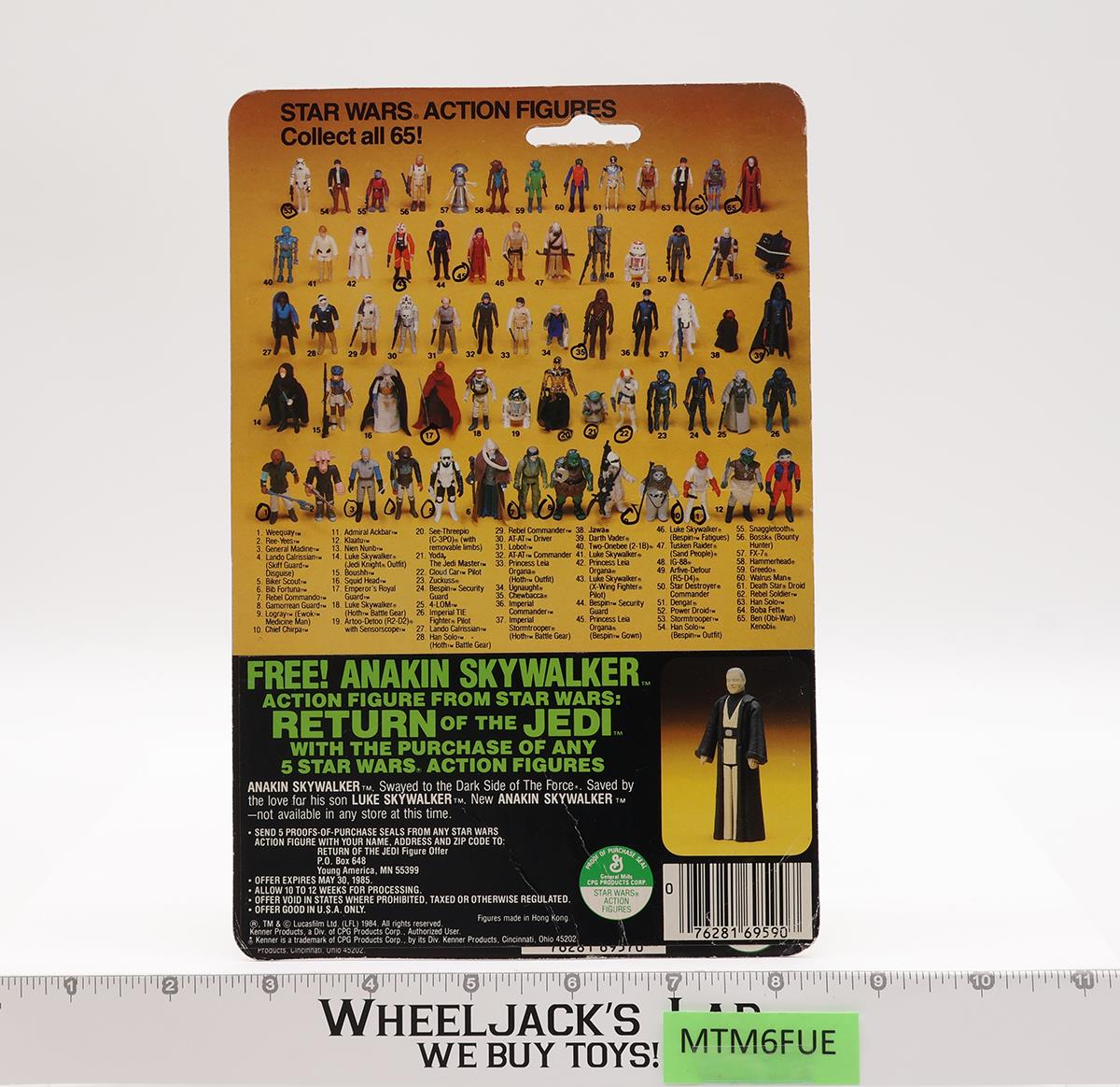 Admiral Ackbar Complete 65 Back-D ROTJ Star Wars Kenner 1983 NO REPRO