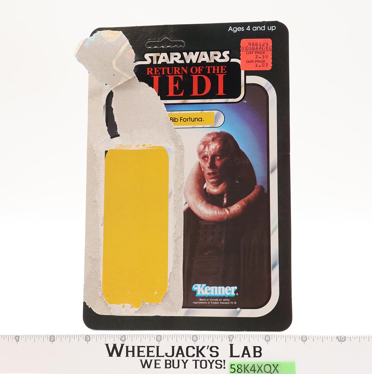 Bib Fortuna 100% Complete 65 Back-B Star Wars ROTJ 1983 Kenner Figure NO REPRO