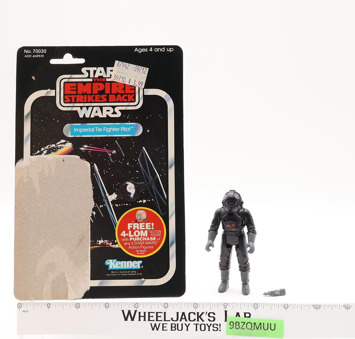 Tie Fighter Pilot 100% Complete 47 Back-A Star Wars ESB 1982 Kenner NO REPRO