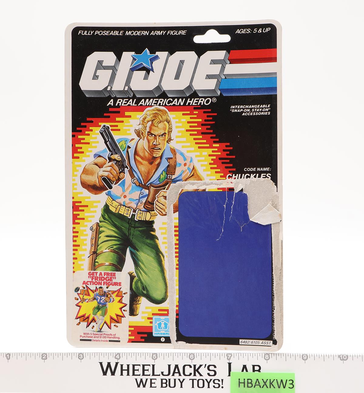 Chuckles V1 100% Complete 34 Cardback GI Joe 1987 Hasbro Vintage Action Figure