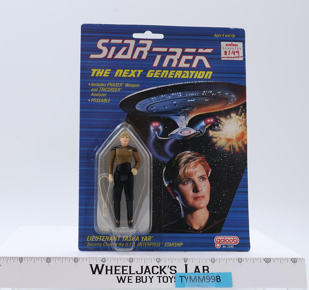 Lieutenant Tasha Yar Star Trek The Next Generation 1988 Galoob Figure NEW MOSC