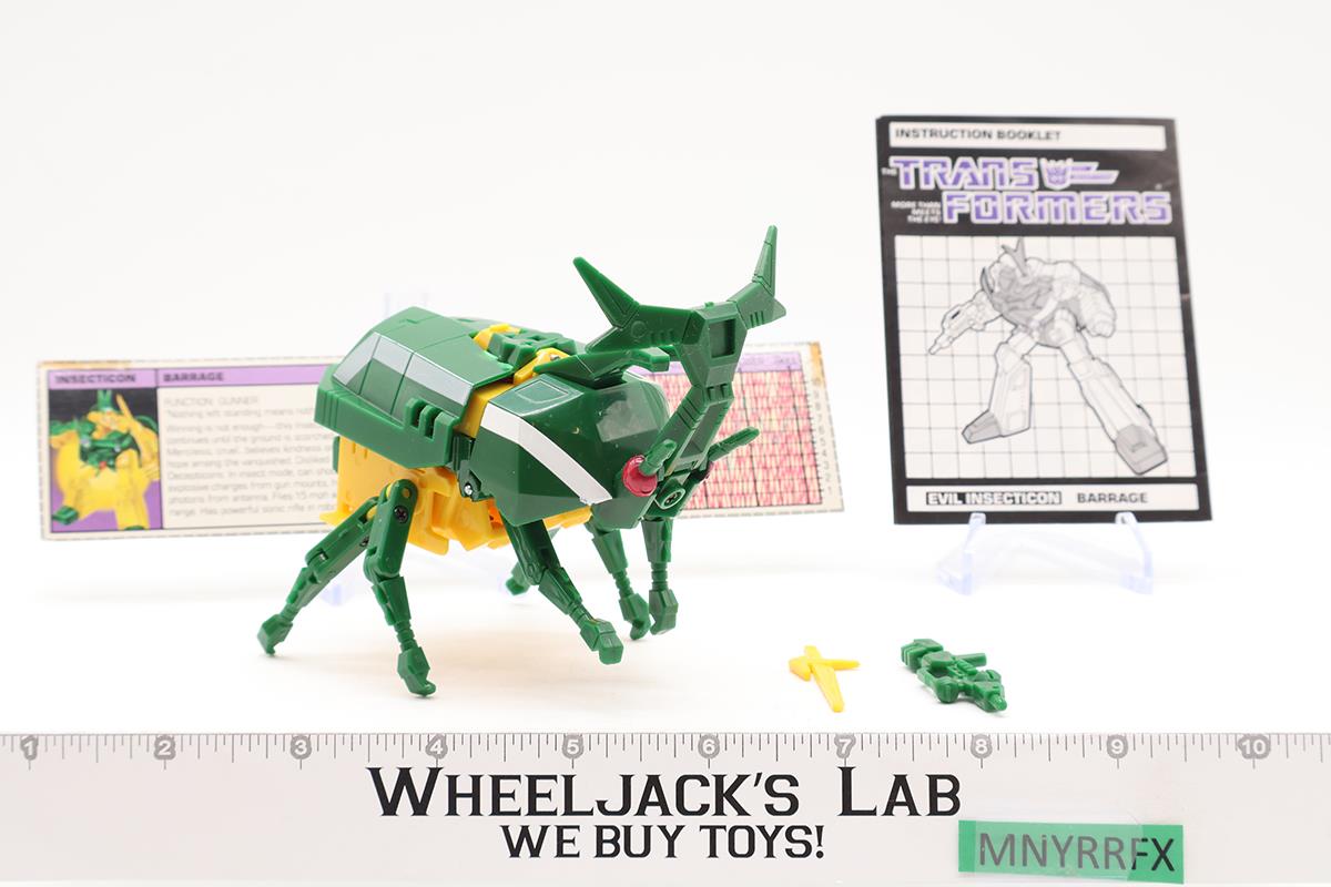 Barrage Rhinoceros Beetle 100% Complete 1985 Vintage Hasbro G1 Transformers