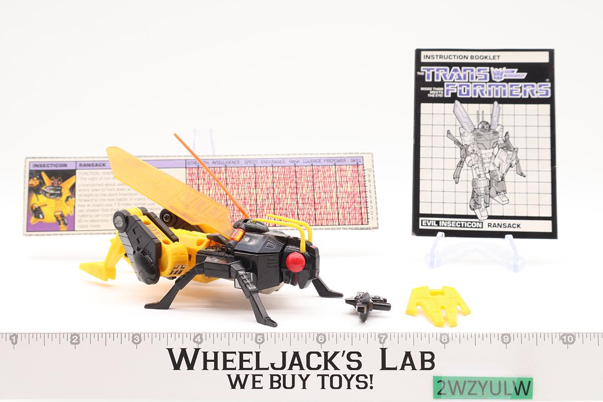 Ransack 100% Complete 1985 G1 Transformers Hasbro Vintage Action Figure