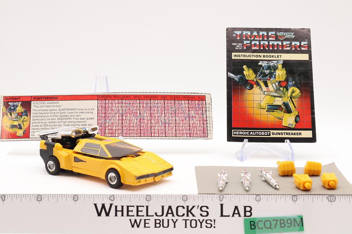 Sunstreaker 100% Complete 1984 Vintage Hasbro G1 Transformers Action Figure