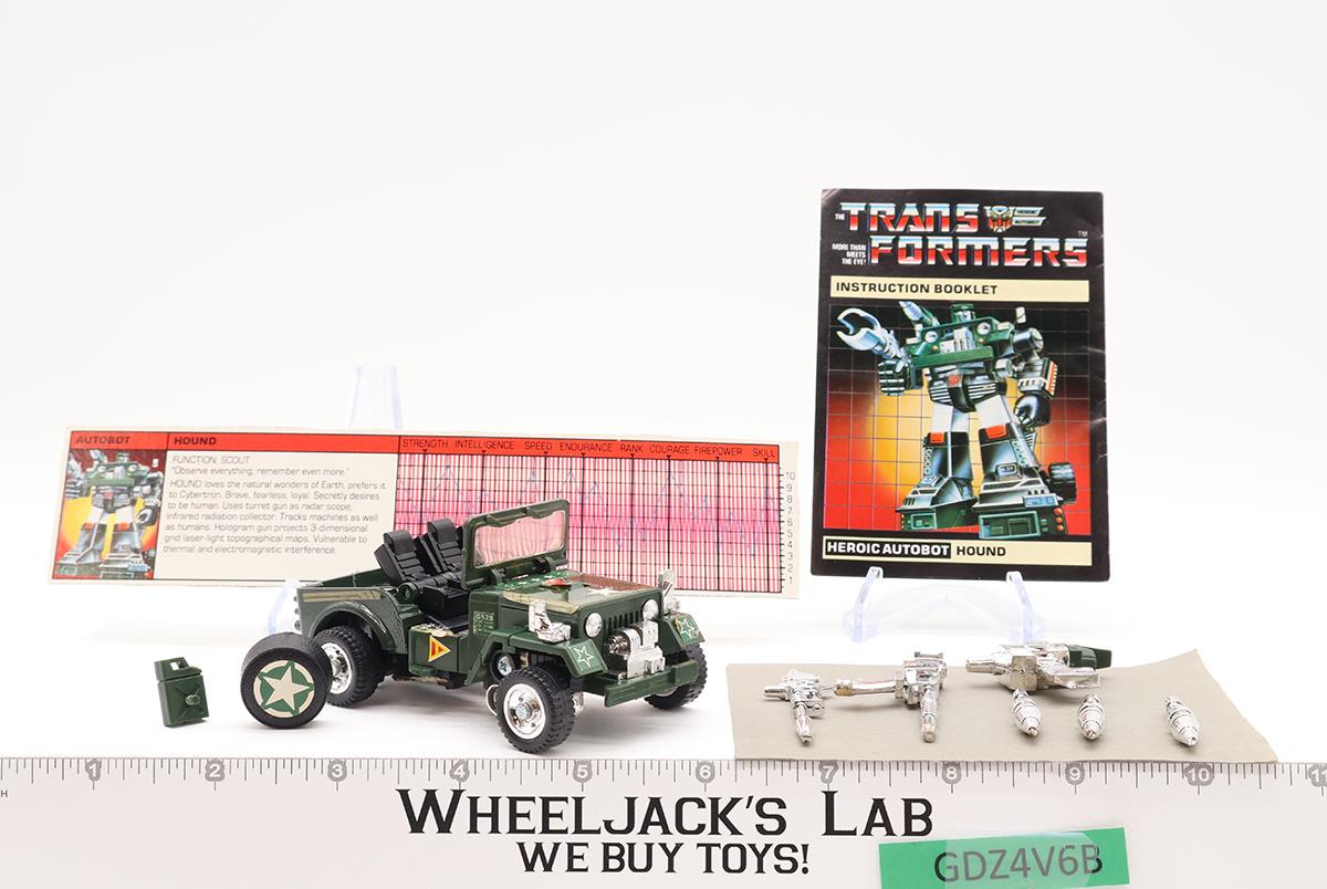 Hound 100% Complete 1984 Vintage Hasbro G1 Transformers Jeep