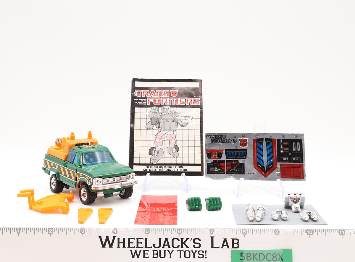 Hoist COMPLETE 1985 G1 Transformers Toyota Hi-Lux Truck Figure UNUSED STICKERS