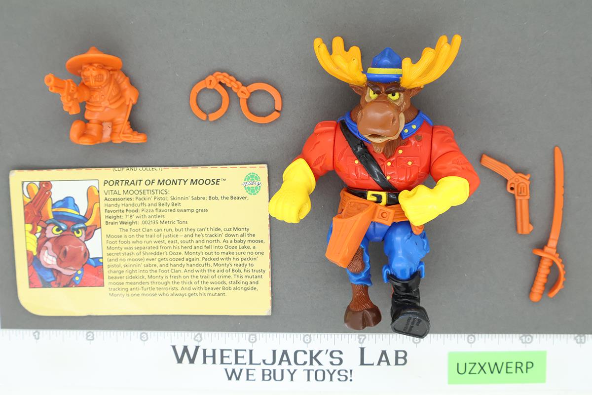 Monty Moose 100% Complete Teenage Mutant Ninja Turtle TMNT 1992 Playmates Figure