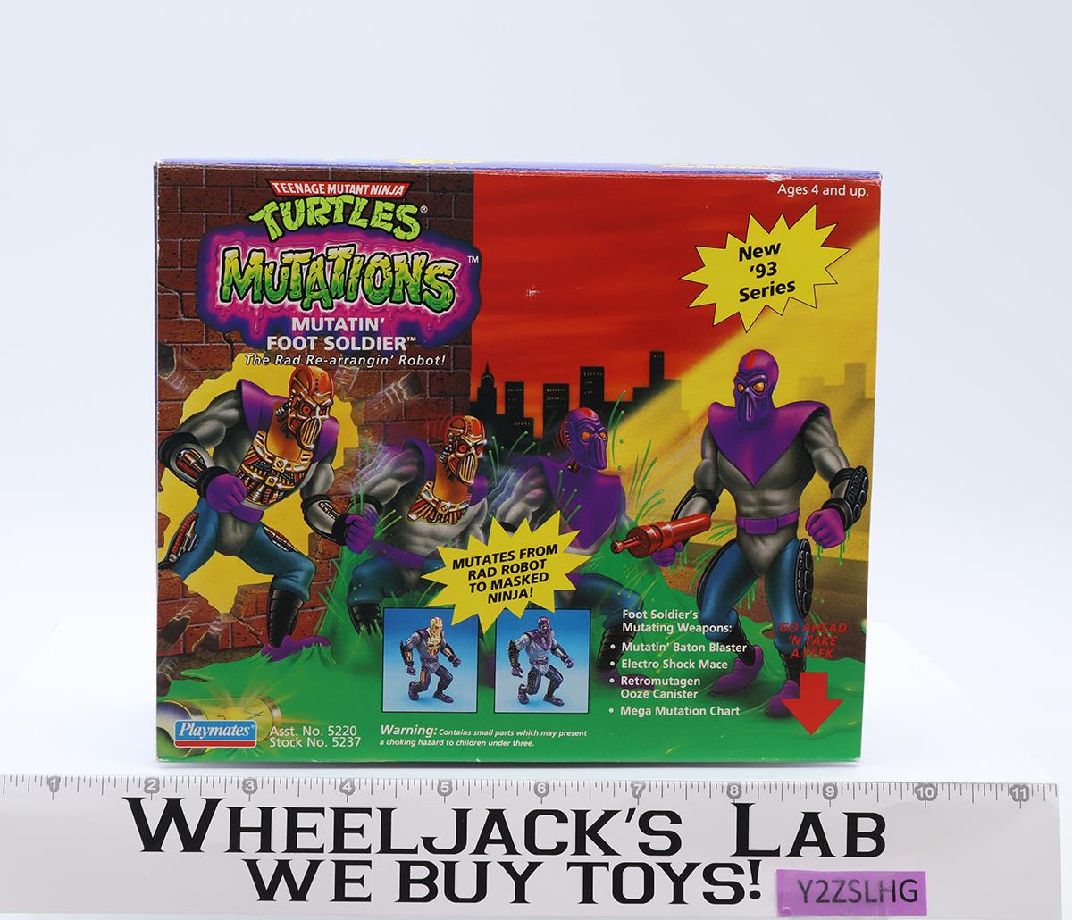 Mutatin' Foot Soldier TMNT Mutations 1993 Playmates Figure NEW MISB SEALED