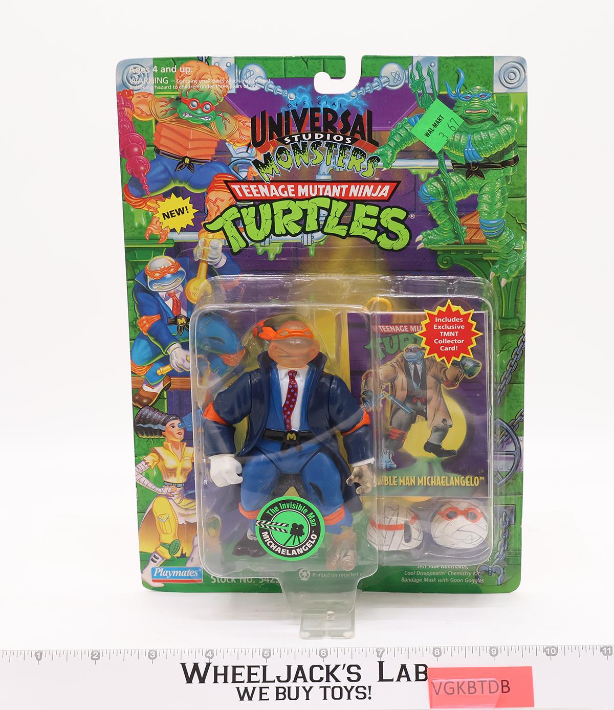 Invisible Man Michaelangelo TMNT Universal Monsters 1994 Playmates NEW SEALED