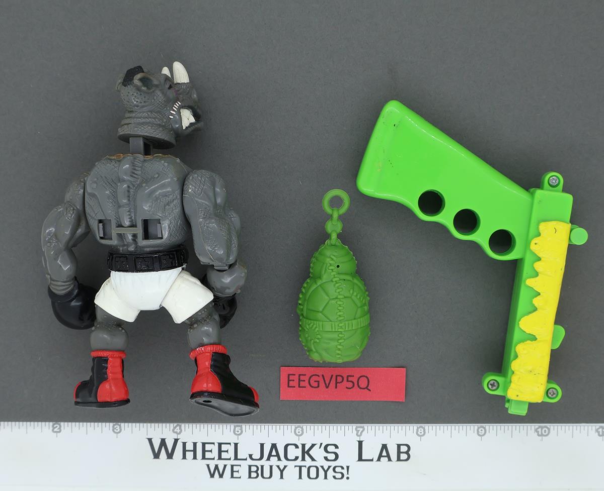 Power Punchin' Rocksteady Complete Smash 'Em Bash 'Em TMNT Turtles 1992 Playmate