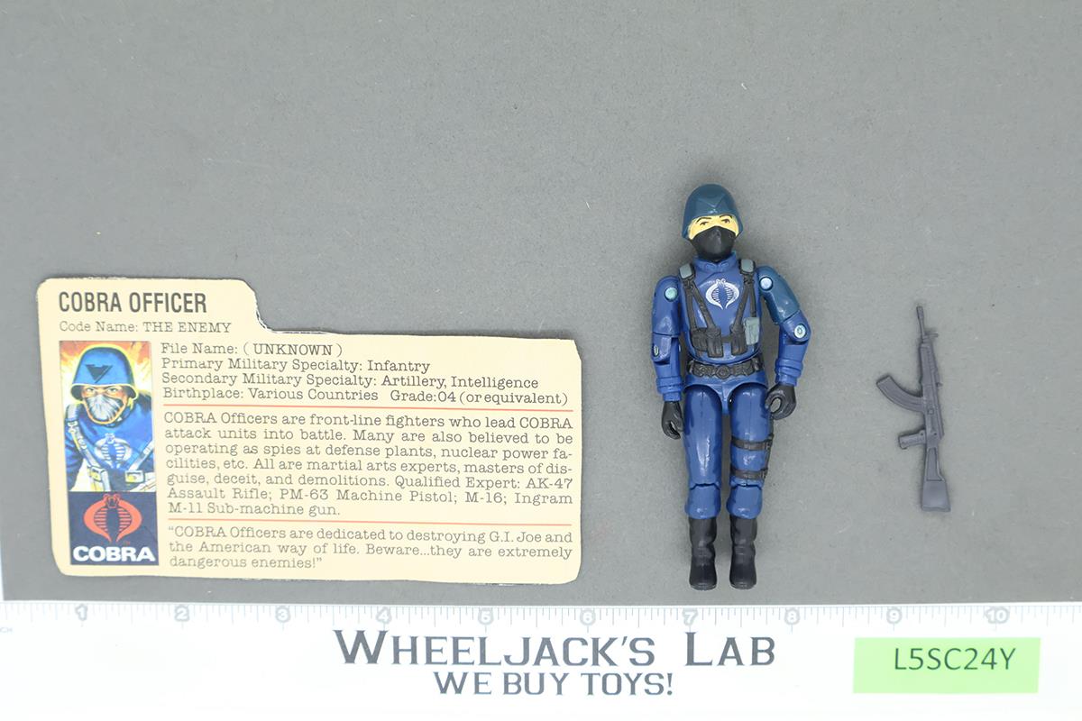 Cobra Officer V1.5 Swivel Arms 100% Complete G.I. Joe 1983 Hasbro Vintage Figure