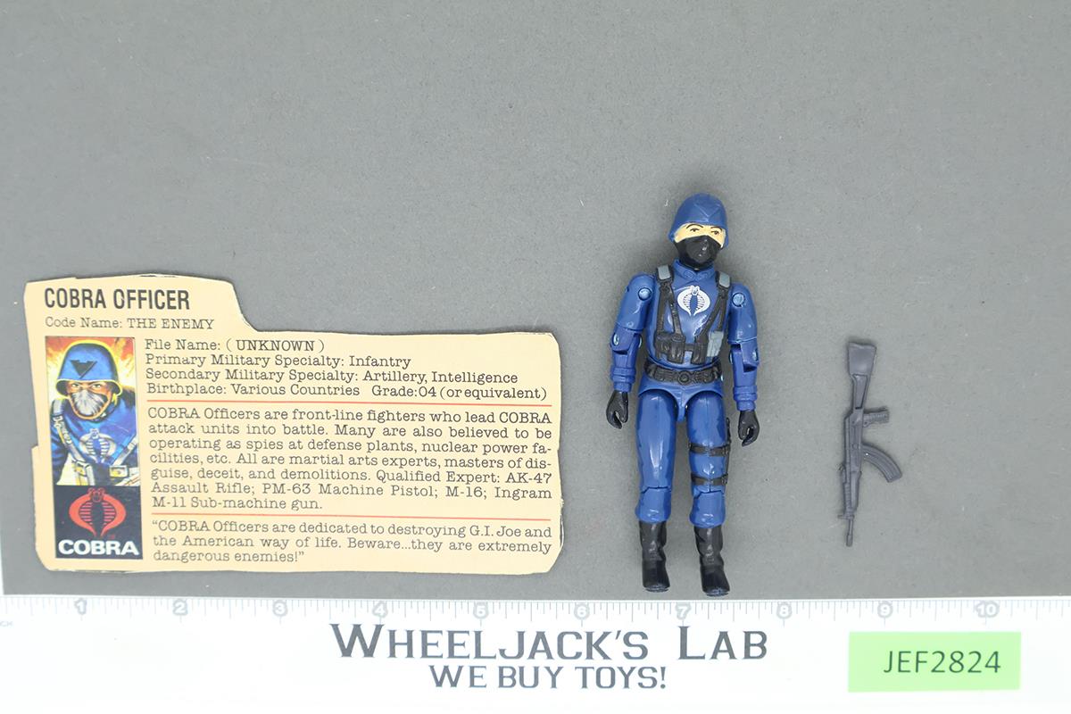 Cobra Officer V1.5 Swivel Arms 100% Complete G.I. Joe 1983 Hasbro Vintage Figure