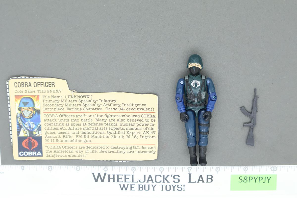 Cobra Officer V1.5 Swivel Arms 100% Complete G.I. Joe 1983 Hasbro Vintage Figure