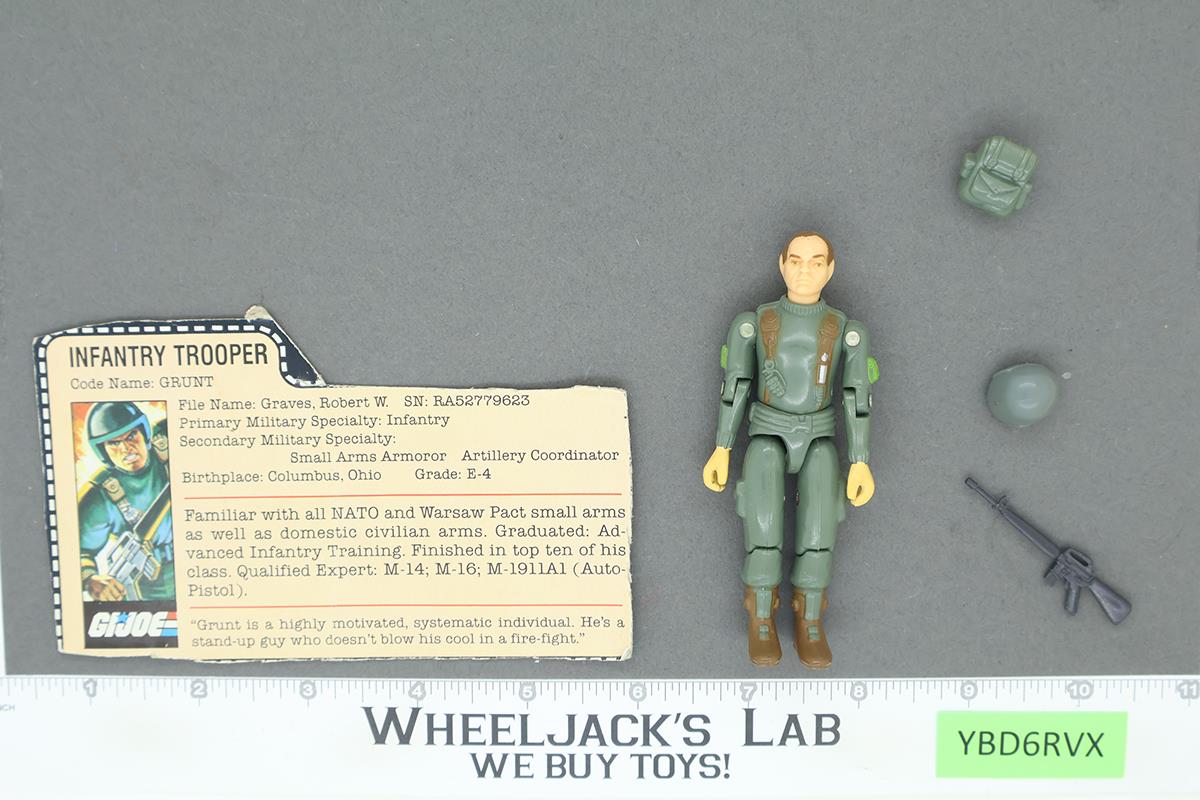 Grunt V1 Straight Arms 100% Complete 1982 G.I. Joe Hasbro Vintage Action Figure