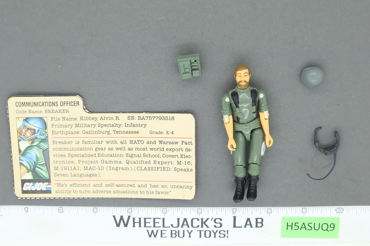 Breaker V1 Straight Arm 100% Complete G.I. Joe 1982 Hasbro Vintage Action Figure