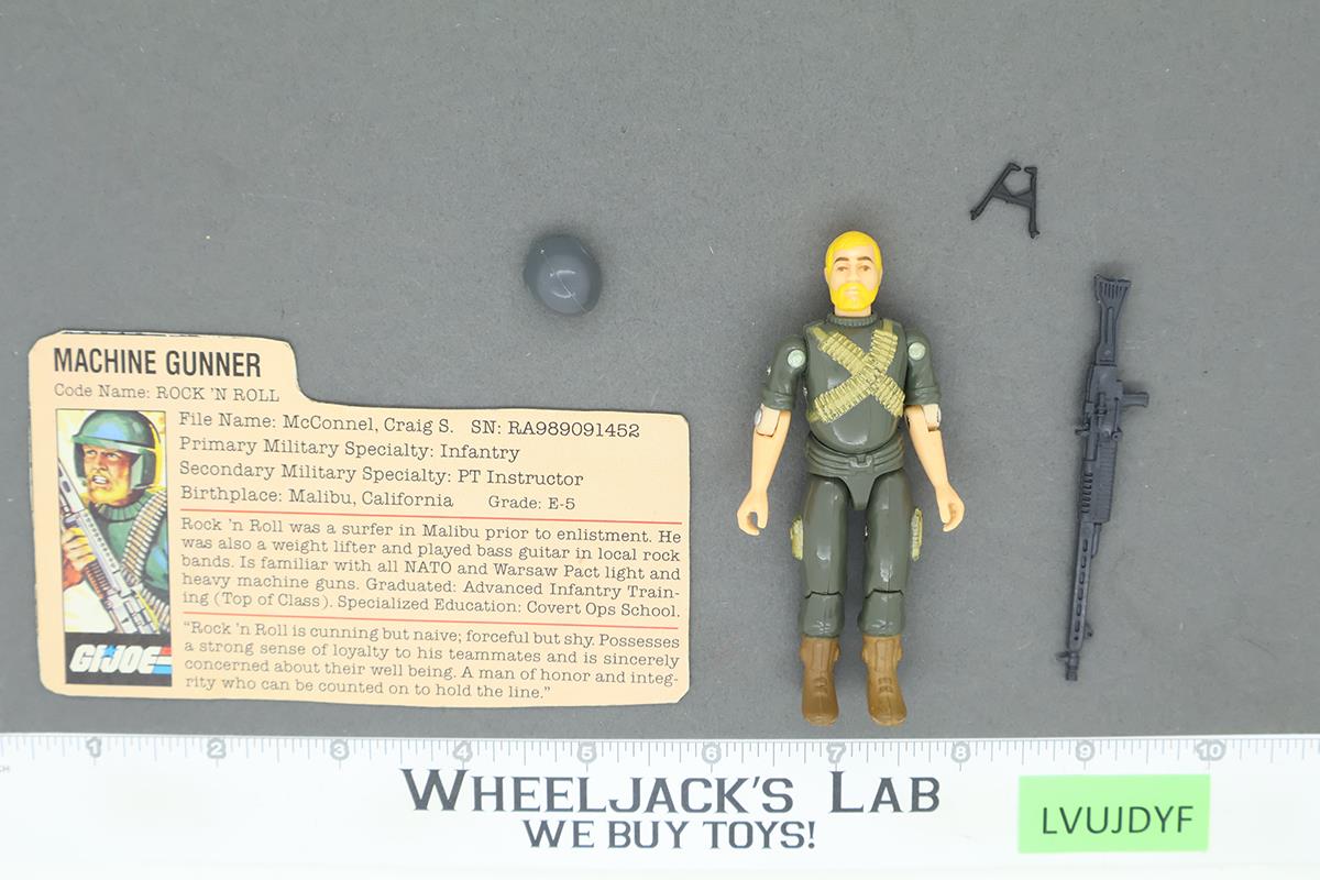 Rock' N Roll V1 Straight Arms 100% Complete G.I. Joe 1982 Hasbro Vintage Figure