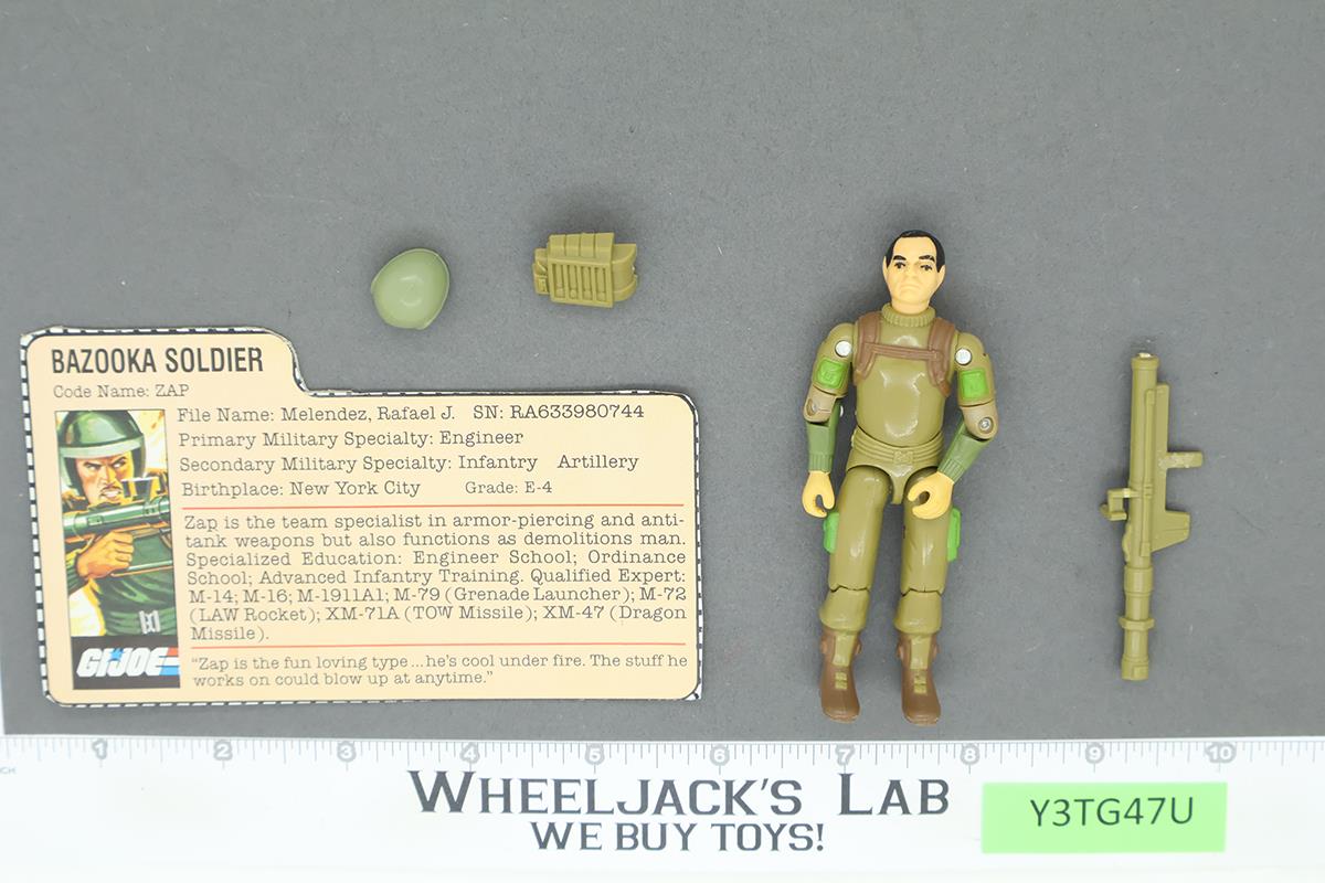 Zap V1.5 Swivel Arms 100% Complete G.I. Joe 1983 Hasbro Vintage Action Figure