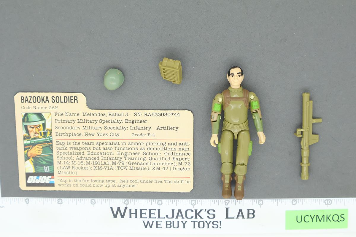 Zap V1.5 Swivel Arms 100% Complete G.I. Joe 1983 Hasbro Vintage Action Figure