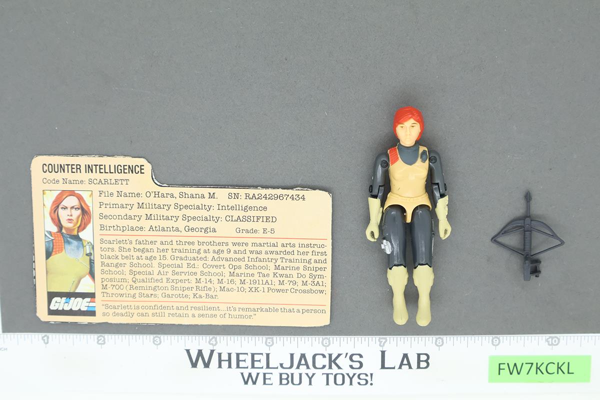 Scarlett V1 Straight Arm 100% Complete 1982 G.I. Joe Hasbro Vintage Figure