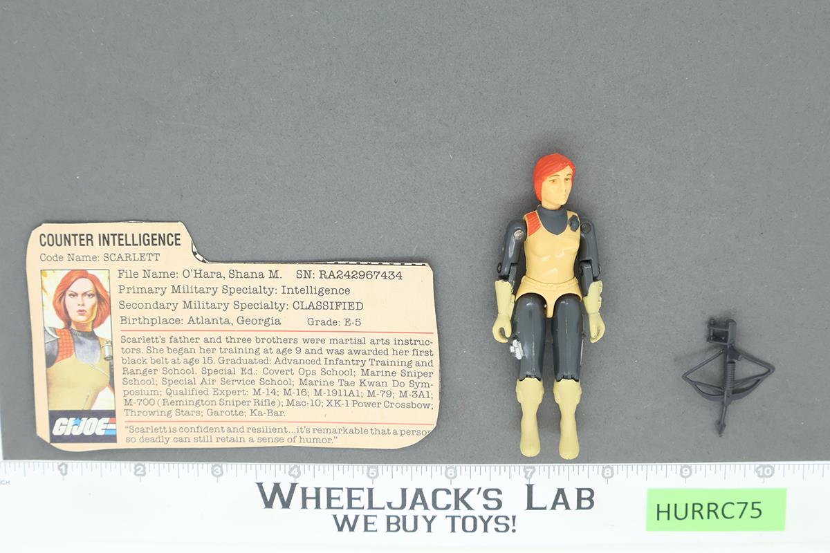 Scarlett V1 Straight Arm 100% Complete 1982 G.I. Joe Hasbro Vintage Figure
