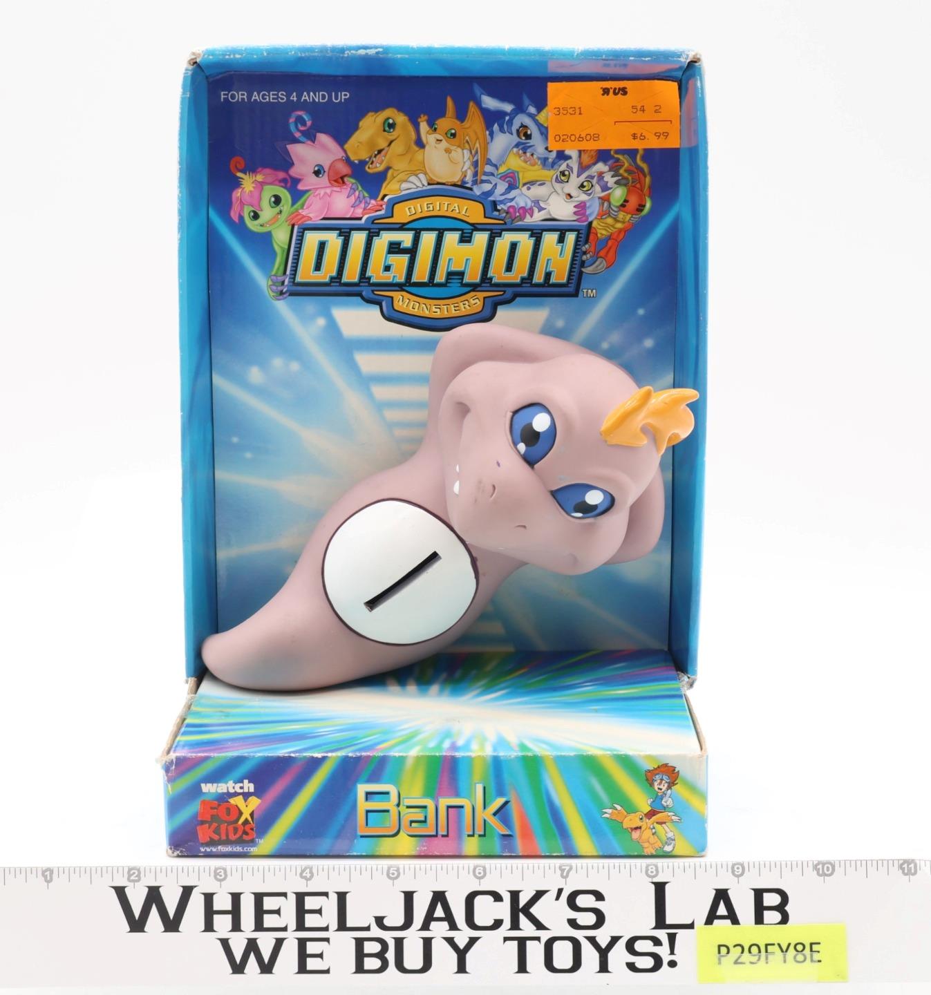 Bukamon Vinyl Coin Bank Piggy Bank Digimon 1999 Fun-4-All Fox Kids NEW MIB