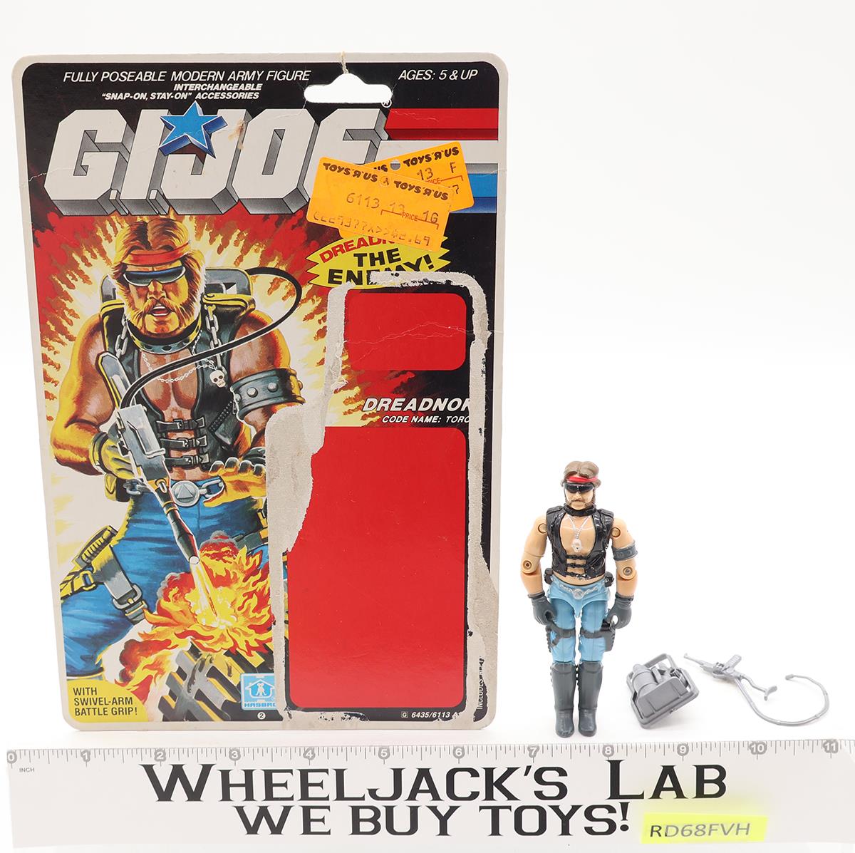 Torch 100% Complete W/Cardback 36 GI Joe 1985 Hasbro Vintage Action Figure