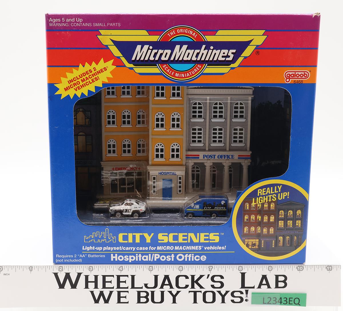 Hospital Post Office Micro Machines City Scenes 1990 Galoob Vintage NEW MISB
