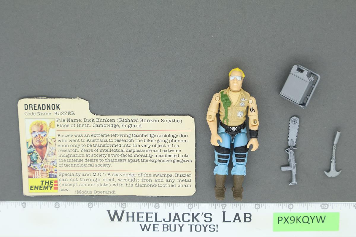 Buzzer V1 100% Complete G.I. Joe 1985 Hasbro Vintage Action Figure