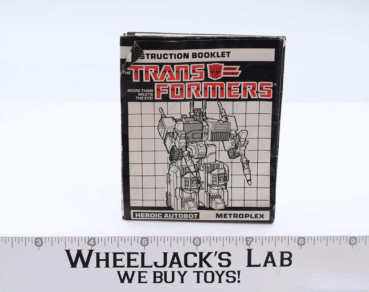 Metroplex Instruction Manual Booklet 1985 Hasbro G1 Transformers