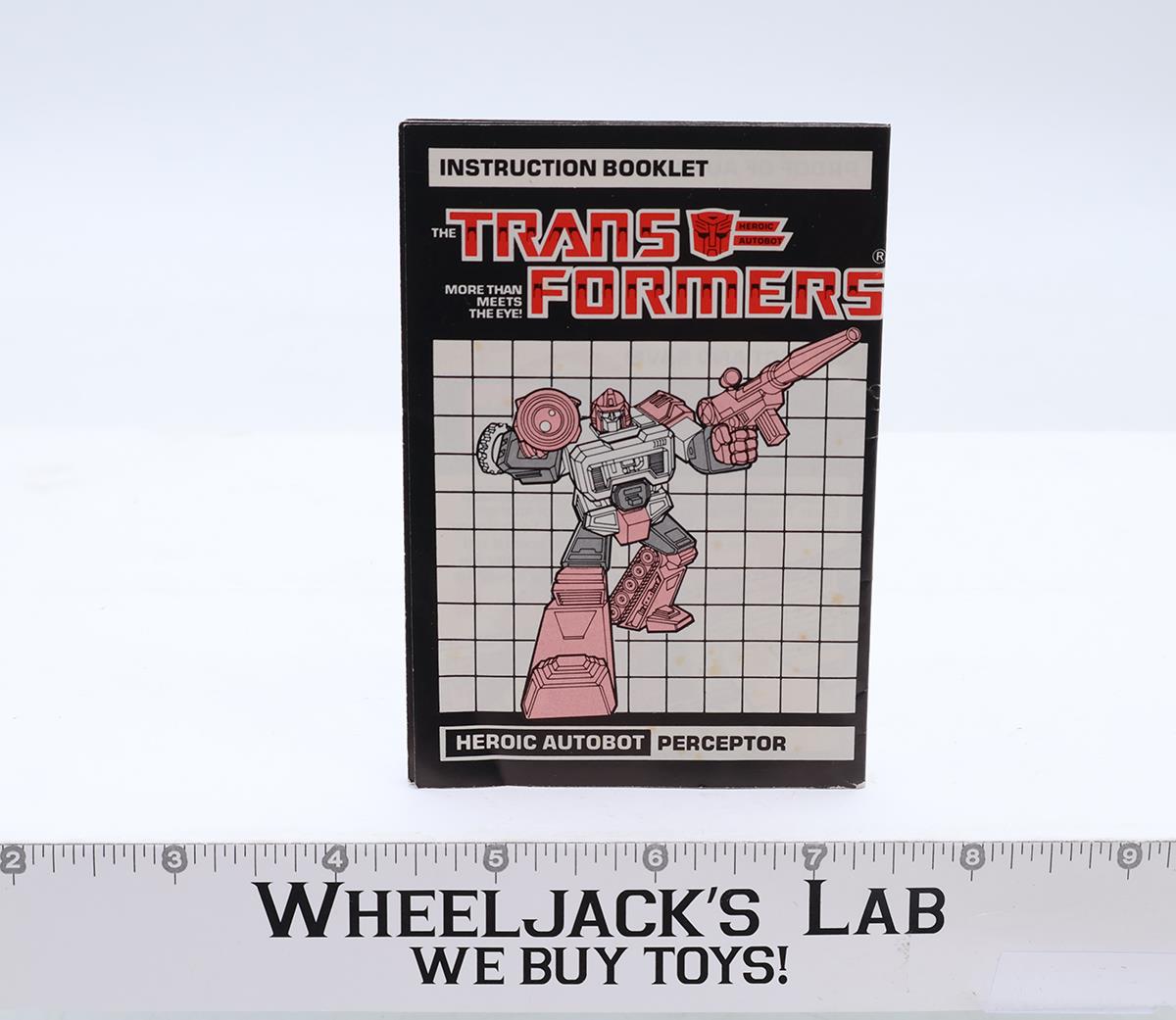 Perceptor Instruction Manual Booklet 1985 Hasbro G1 Transformers
