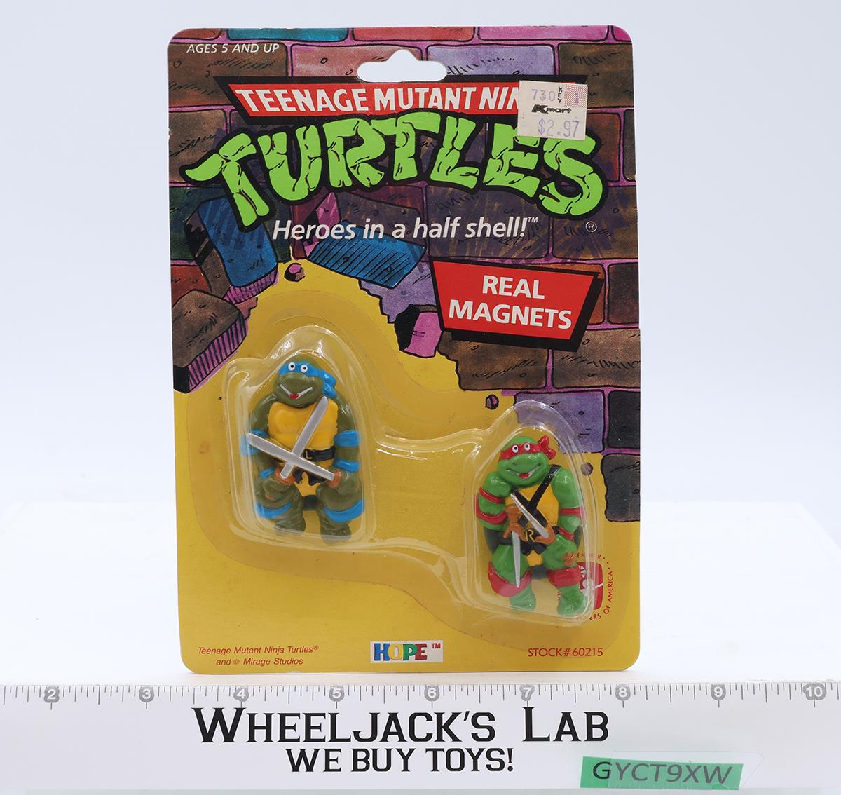 Character Magnets Teenage Mutant Ninja Turtles 1988 Hope Ind. NEW SEALED