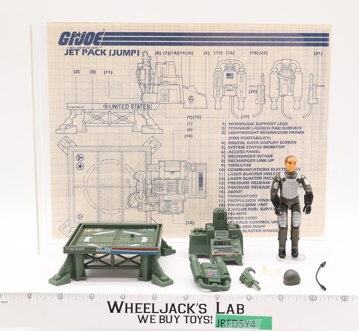 Jump Jet Pack W/ Grand Slam 100% Complete G.I. Joe Hasbro 1983 Action Figure
