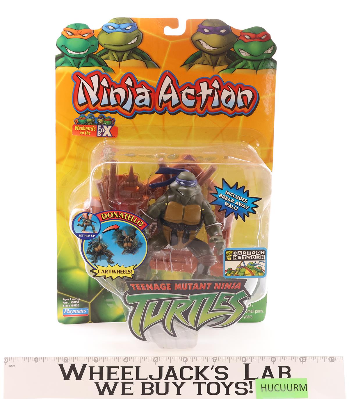 Donatello Teenage Mutant Ninja Turtles TMNT Ninja Action 2004 Playmates MOSC