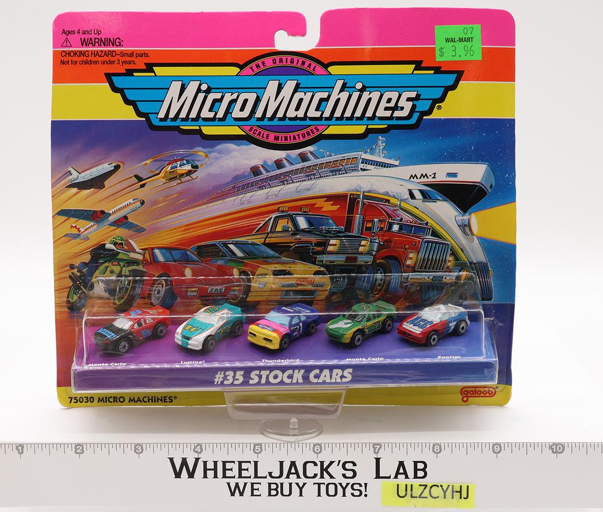 Stock Cars #35 Scale Miniatures 75030 Micro Machines Galoob 1996 MOSC