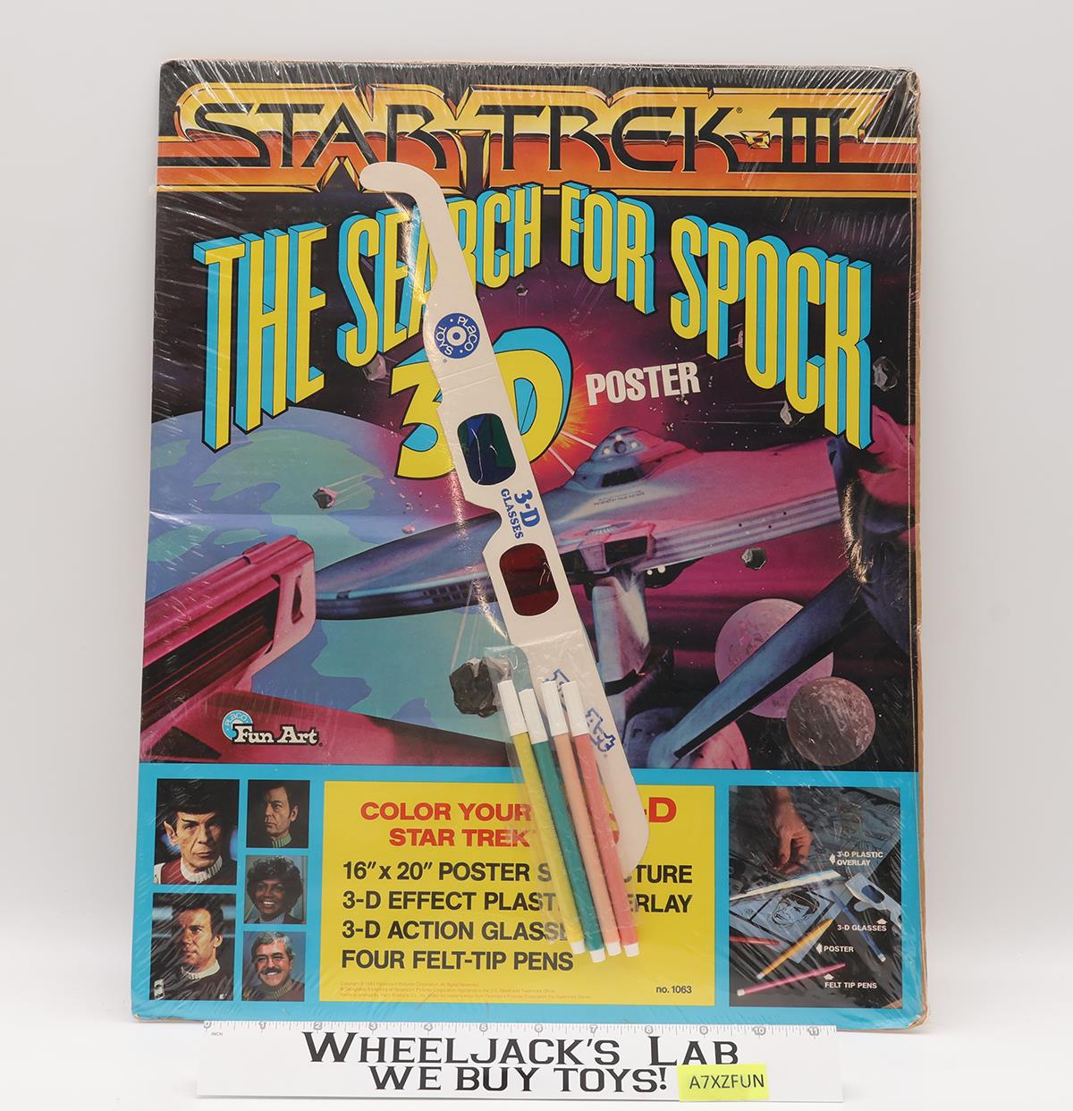 Star Trek III Search for Spock 3-D Poster 16x20 1983 Placo Paramount NEW SEALED