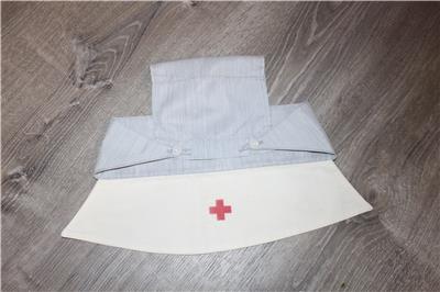 Vintage Original American Red Cross Volunteer Nurse\'s Cap with Service Pins Vintage WWII American Red Cross Volunteer Nurse main image 3