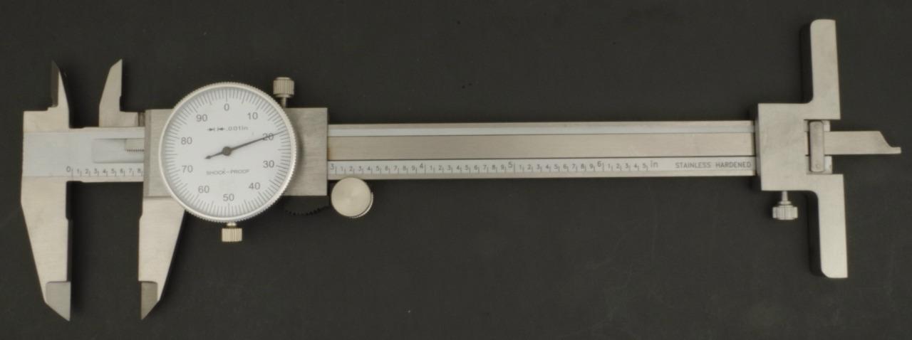 Pinza de esfera iGaging 6" decimal, fracción, métrica, fracción / medidor de profundidad - Imagen 5 de 7