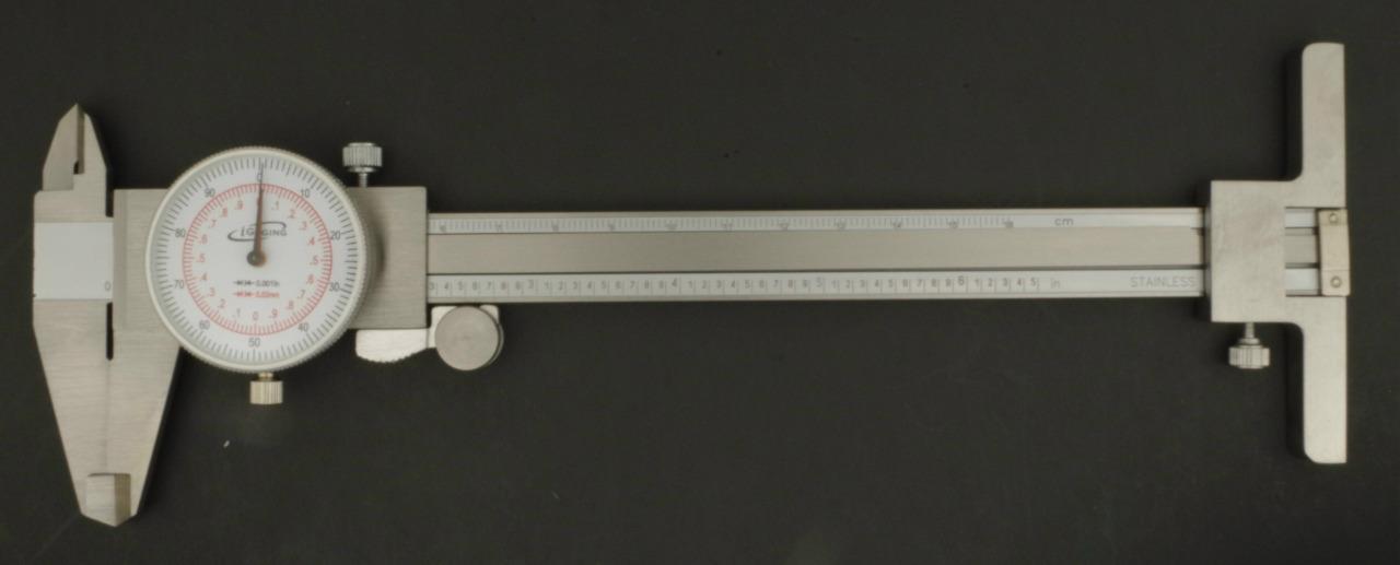 Pinza de esfera iGaging 6" decimal, fracción, métrica, fracción / medidor de profundidad - Imagen 6 de 7