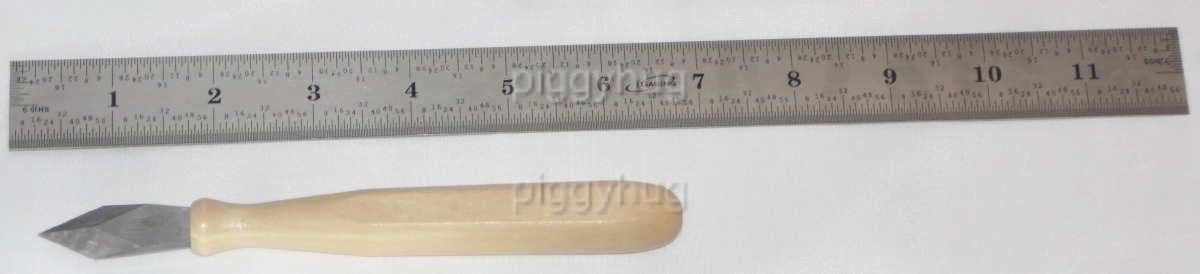 Igaging ruler, rule: hook, bevel, precision premium straight edge, marking knife - Picture 11 of 13