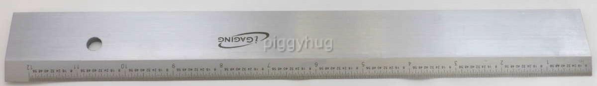 Igaging ruler, rule: hook, bevel, precision premium straight edge, marking knife - Picture 12 of 13