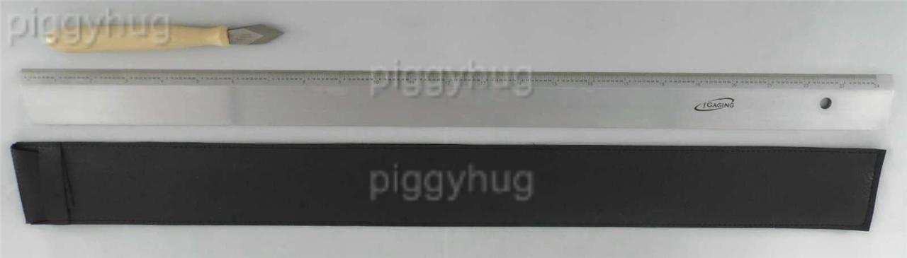 iGaging 12" righello di precisione smussato bordo dritto acciaio temprato scriba opzionale - Foto 4 di 4