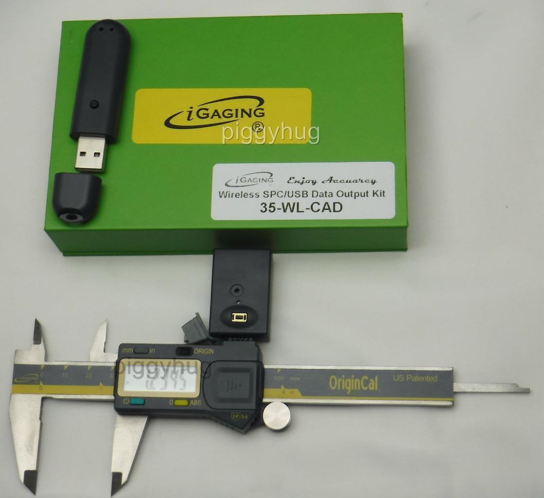 iGaging absolute digital caliper 12" optional depth gauge wireless transmitter 