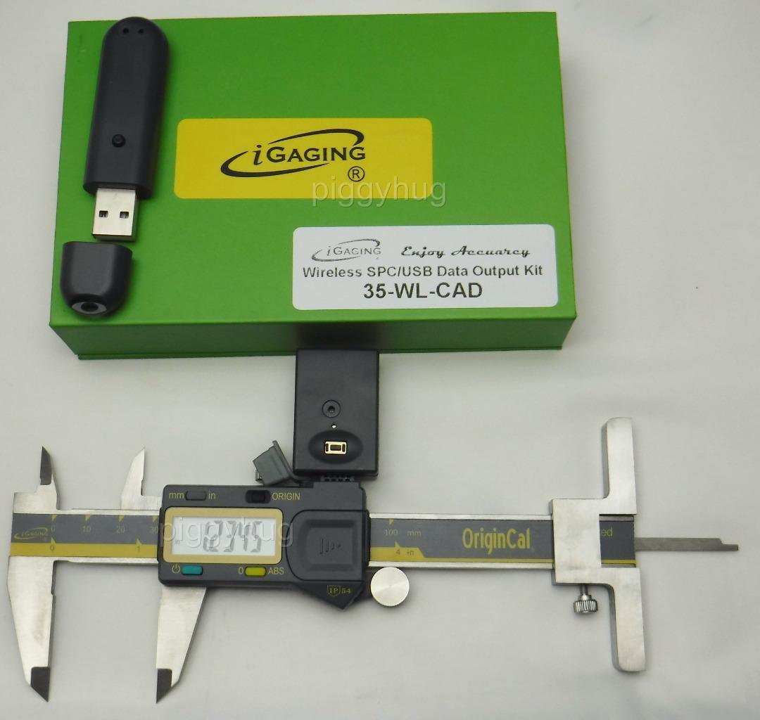 iGaging absolute origin caliper 4" + sender / receiver kit optional depth gauge - Picture 3 of 3