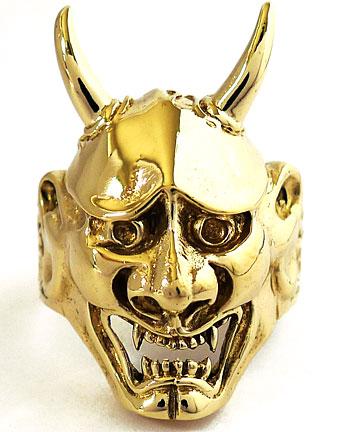 JAPAN JAPANESE ONI HORN DEMON DEVIL EVIL GOLD RING | eBay