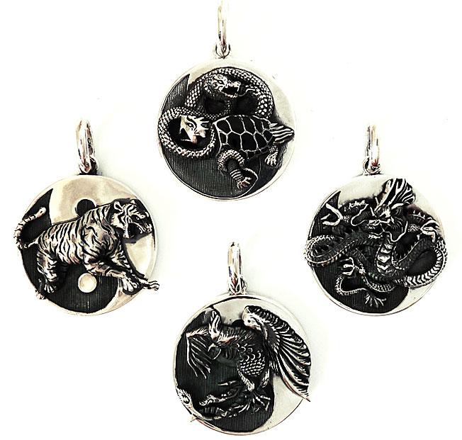 Yin Yang Turtle Snake 4 Guardian Sterling 925 Silver Coin Japan Japanese Pendant Ebay The owner was busy so his apprentice did the tattoo. yin yang turtle snake 4 guardian