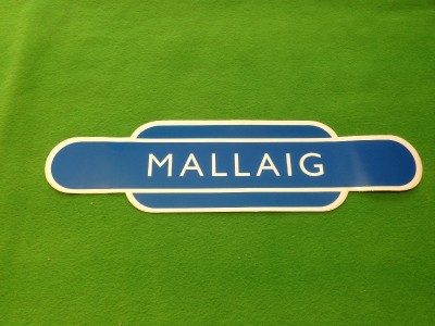 railway / train totem station sign - mallaig