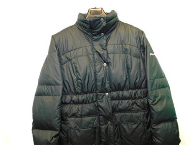 Columbia Xl Black Down Parka Winter Coat Thigh Length Zip Snap Omni Sheild Women Ebay