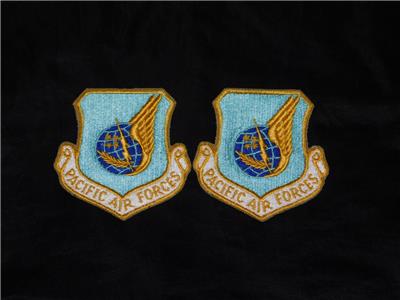 3/" round Embroidered Lot of 2 ea US Military TWO USAF Air Force Retired Patches